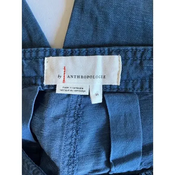 Anthropologie Audra Utility Pants Blue Women's Size 29 - Picture 5 of 11